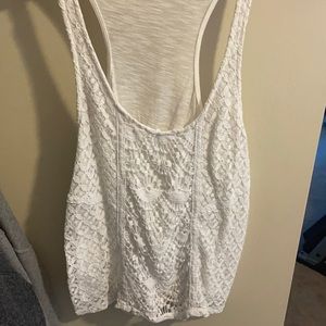 White lace tank top